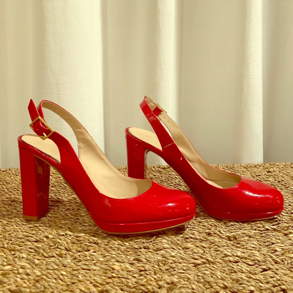 Lavorazione Artigiana Slingbacks Heels RED 6.5